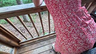 i'm the redhead slut grindin cock outdoors