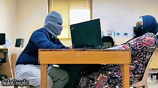 i'm the hijab muslim wife cheating with office buddy... he vibes my pussy so good with that toy