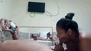 leaked homemade cheating milf sucks bareback creampie from lover ughh!!