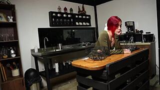 petite redhead, why fight your boyfriend when his huge cock can roughly fuck your tight pierced holes?