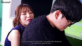 23-Year-Old Korean College Girl Repays Debt Riding Cock in Socks