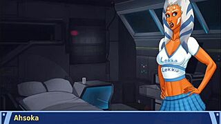 Orange trainer 6 gropes huge boobs and tits while shaking ass dancing boldly