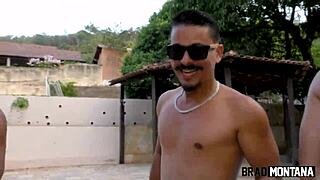 pool party turns wild with two latinas assfucking bareback and double penetration orgies