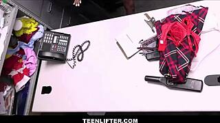 Malina Melendez seals shoplift sex deal with officer and stepbro!