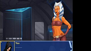 Orange trainer 6 gropes huge boobs and tits while shaking ass dancing boldly