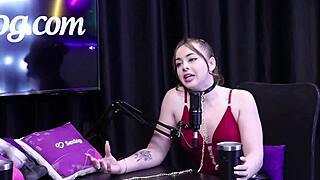 bdsm collar shows submission in pet play evelyn zain red sheer