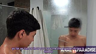 Girlfriend catches stepmom fuck then joins wild threesome seduction