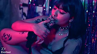 pretty lesbian feet get licked sucked and tickled in barefoot fetish play