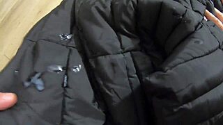 preview cum covers my down jacket with long boots