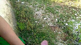 Stepson Fucks Stepmom With Big Tits In Public Jungle