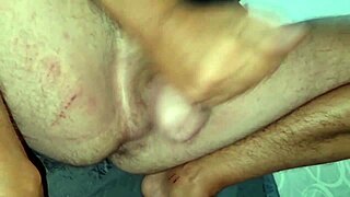 Italian Guy Fingers Asshole And Cums Closeup