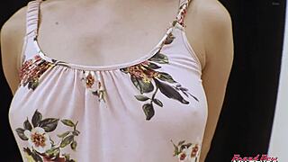 petite ginger luna does sloppy deepthroat and rimjob