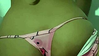 innocent young woman shows off her pajamas wanting double sex
