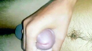 hot horny girl fingers herself after boner massage