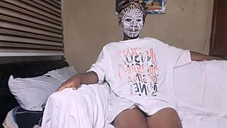 Sexy african goddess sucks and fucks big cock