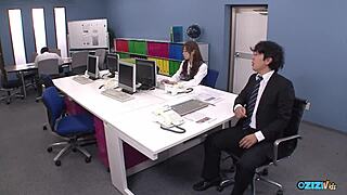 sleazy boss makes secretary blow his cock