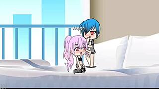 Cosplay girls try double anal fun