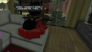 puta gets huge black cock on sofa until orgasm