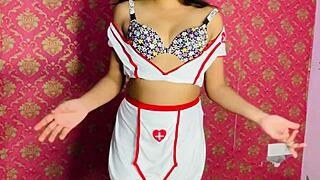 Indian nurse helps me get my dick hard again