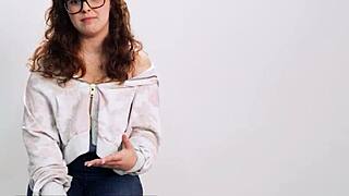 Big ass milf interview turns into hot solo masturbation