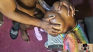 Getting my juicy bubble butt plowed by heavy african bbc watch n cum skyview pt2