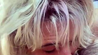 Pretty Hooker Kneels For Cum Mouth