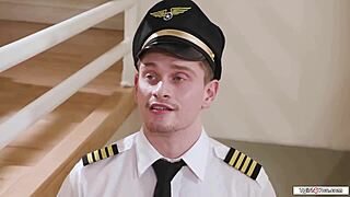 pilot takes tgirl flight attendant home for anal