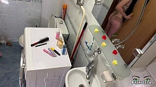 step mom share bed in hotel room with step son surprise fuck creampie for step mother