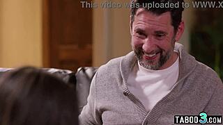 Latina Stepdaughter Aria Sloane Pets Herself And Serves Her Stepdad