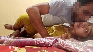 Indian beauty gets fucked hard in missionary doggy and blowjob