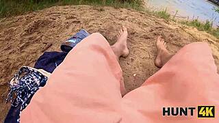 hunt4k wild passion and anal sex outdoors