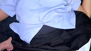stranger fucks me in school uniform and cums on face