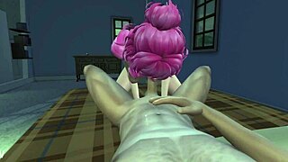 sims 4 pov threesome pink haired girl has fun