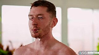 Ginger hunk flip fucks tatted bi newbie jake