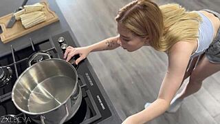 step sister feels my cock and helps me cum