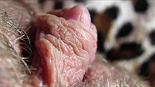 Extreme close up on my huge clit head