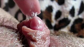 Extreme close up on my huge clit head