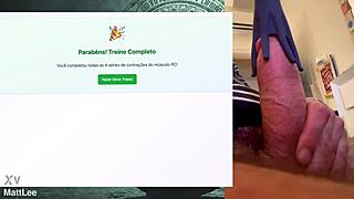 exercise session for a strong fat and powerful 19 cm cock