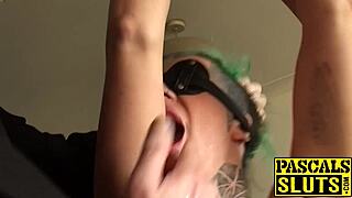 Bound british babe phoenix madina dominates maledom cock with doggystyle blowjob and facial