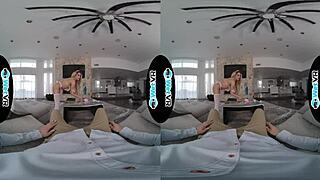 wetvr latina maid in her first vr experience