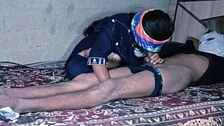bhabhi gets pounded hard by step sister in house at night