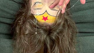 wonder woman extreme sloppy facefuck challenge watch me not blink