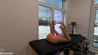 Missvikki flows through flexible sheer yoga