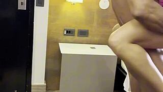 Hotwife seduces neighbor with monster cock at condo gym and fucks hard