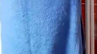 sexy milf housewife in hot bathroom shower
