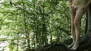 naked outdoor masturbation by the road
