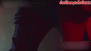 schoolgirl in uniform at party