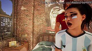 spanish fan roughly fucks argentinian girl in hotel