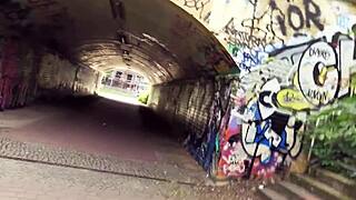 pov public extreme teen fucked at train station got caught by neighbors