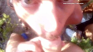 Intense Gay Cum Splashing In Public Barcelona Cruising Spots Under The Sun